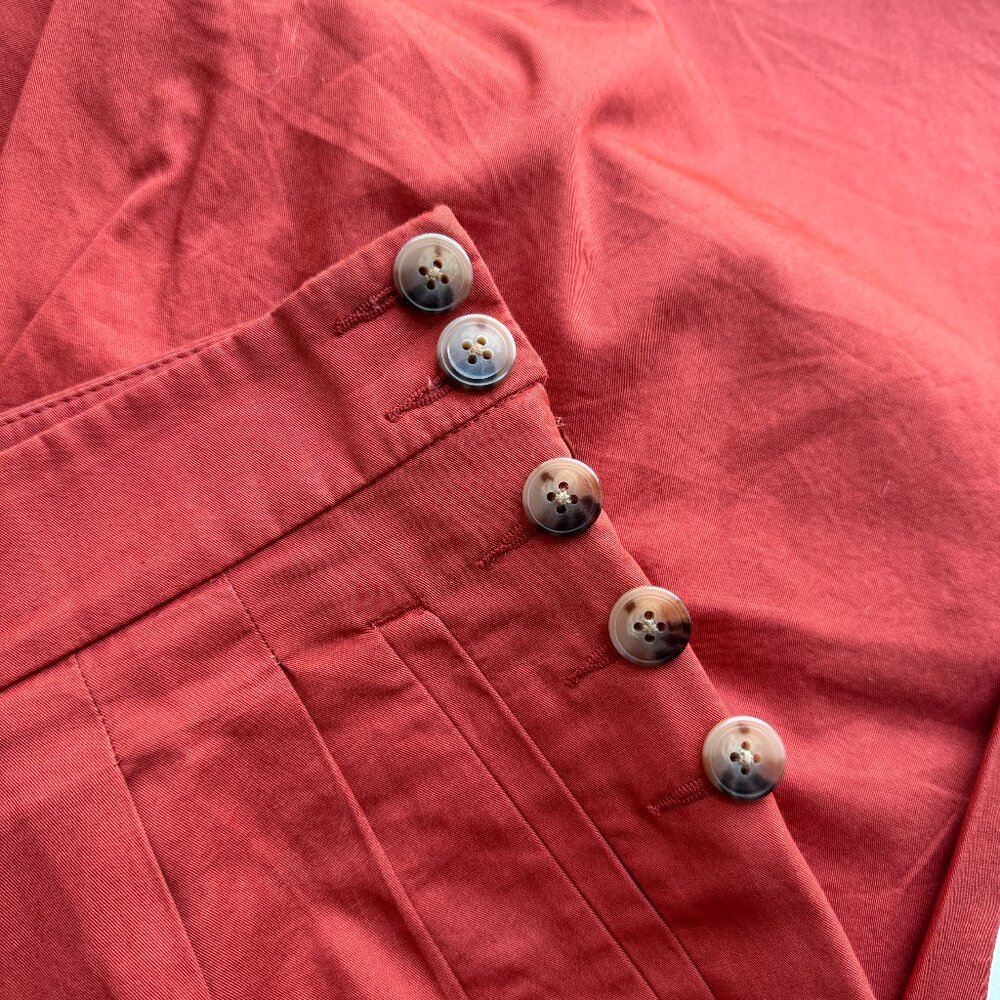 NWT Loft Mariner Wide Leg Pleated Trouser Pant, Size 2, Burnt Orange